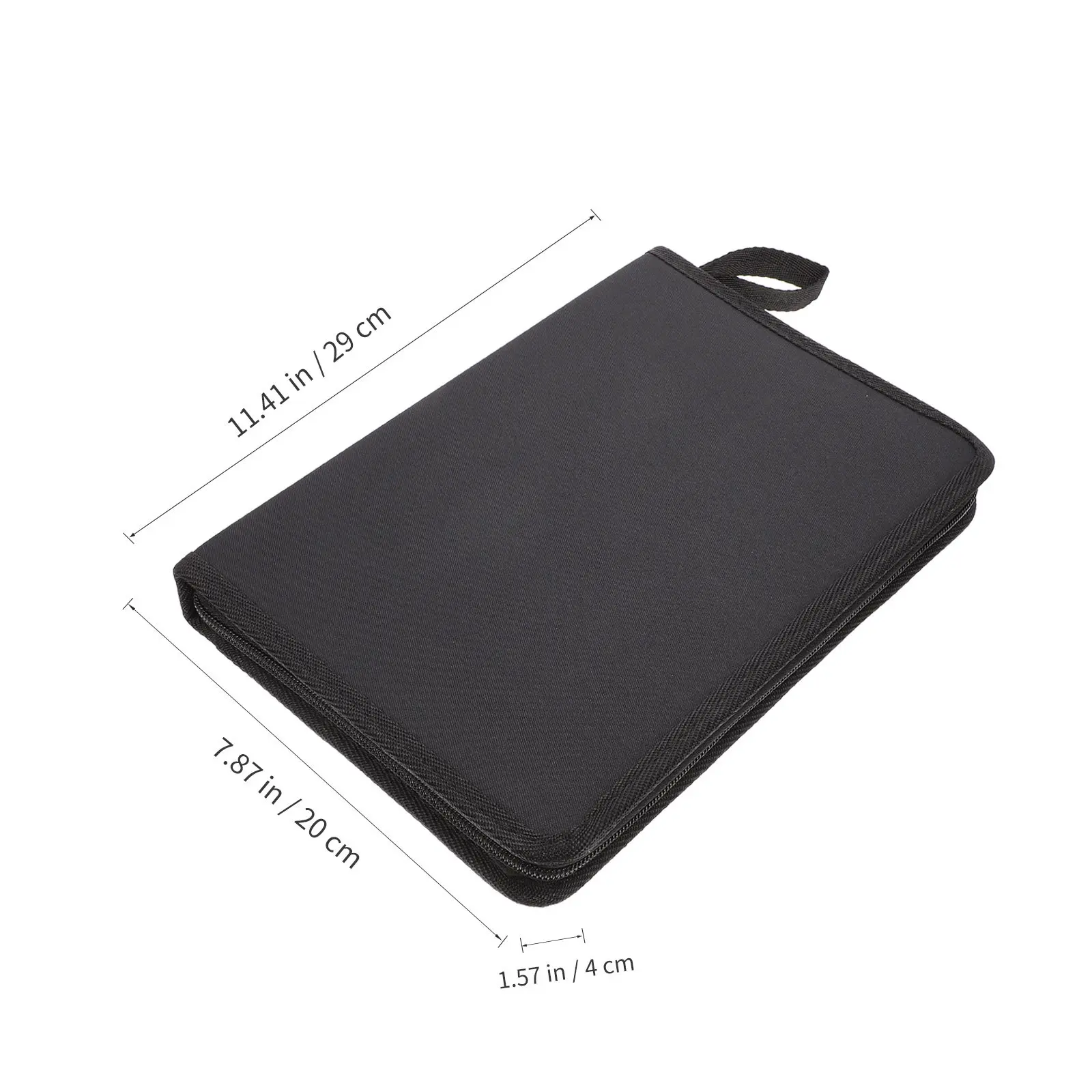 1Pcs Canvas Pencil Case Large Capacity Folding Stationery Bag Washable Smooth Zipper Organizer for Student Teacher Office