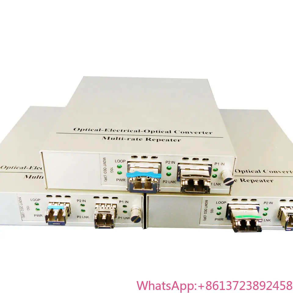 

Managed 10G SFP+ to SFP+ OEO Converter 3R Repeater