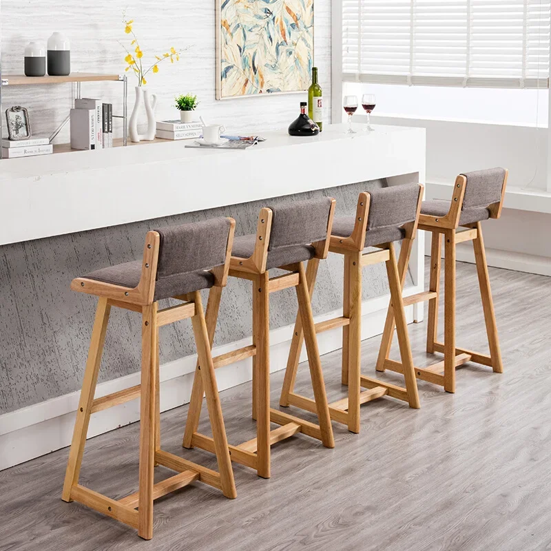 Banquet Accent Relaxing Luxury Dining Chairs Vintage Lightweight Nordic Bar Chairs Wooden Cadeira Alta Salon Furniture