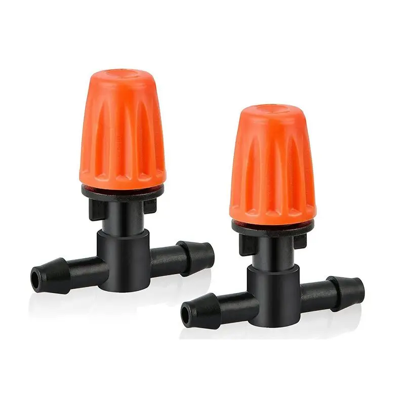 A02M-250 Pcs Three-Way Atomizing Nozzle, Adjustable Mist Nozzles, Drip Irrigation Emitters, Greenhouse Watering System