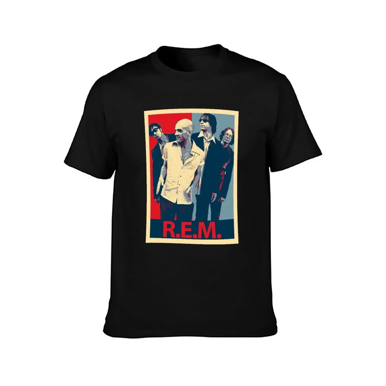 R E M Band T-Shirt man clothes quick drying tee shirts for men