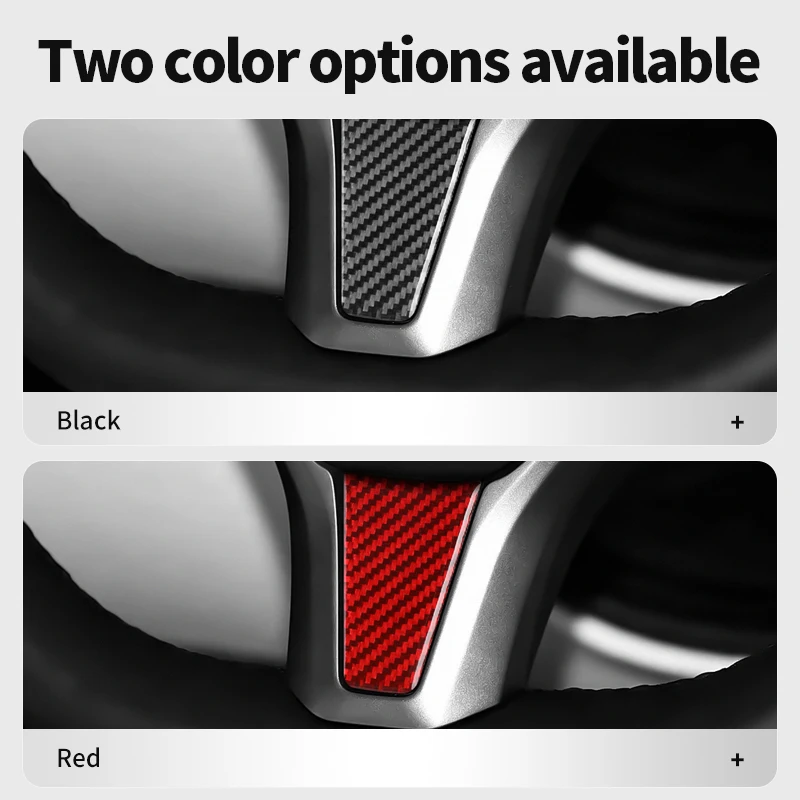 For Tesla Model S X (2012-2020) Carbon Fiber Car Steering Wheel Cover Anti Scratch Trim Sticker Premium Decor Interior Accessory