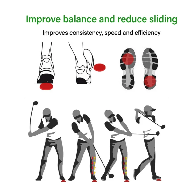 2Pcs Golf Force Pads Orange Rubber Reusable Skill Improvement Enhanced Control Golf Putting Trainer Force Pedal For Beginners