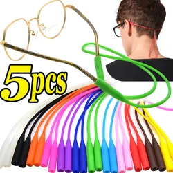 1/5pcs Silicone Anti-slip Glasses Rope Sports Eyeglasses Strap Lanyard Glasses Neck Cord Accessories Sunglasses Holder Accessory
