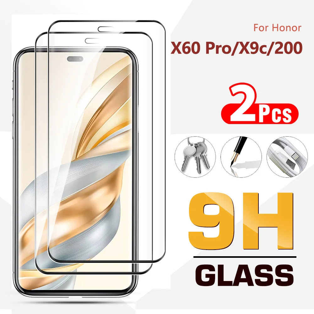 2pcs For Honor X60 Pro/X9c/X9b/X50/Magic6 Lite/200 Pro screen protector HonorX9c 200pro X60Pro X40 X9a Magic5Lite protect glass