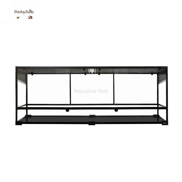 

2025 Brand New PetJoyZone RK Model 150 Gallon Knock Retractable Reusable Sliding Door Screen Mesh Reptile Habitat Tank Terrarium
