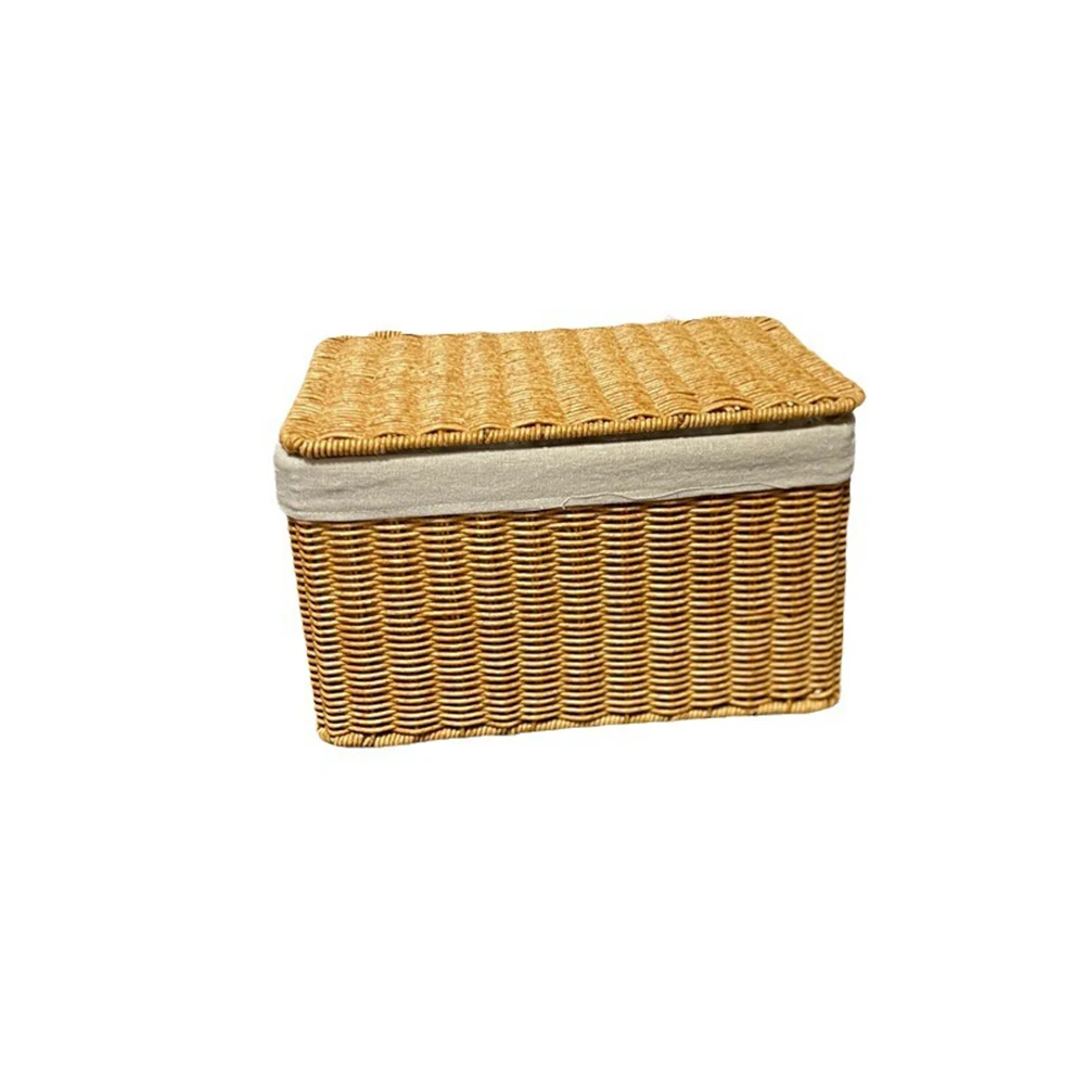 Imitation Rattan Basket Handmade Storage Basket Versatile Storage Option Home Storage Solution For Book Storage