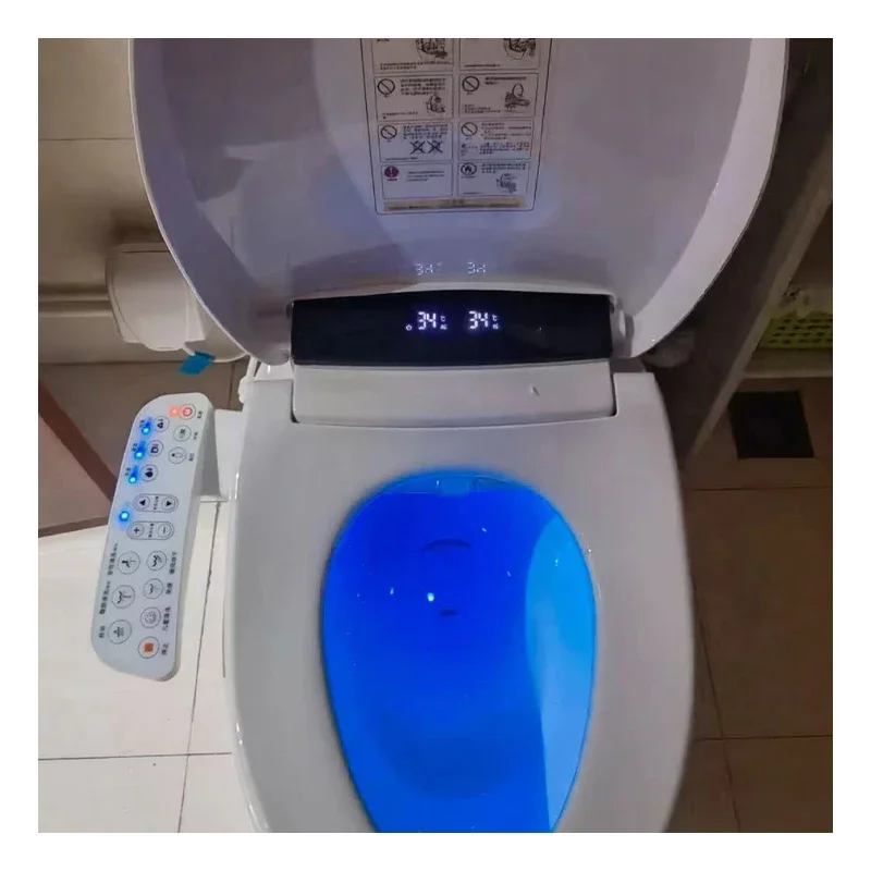 for Self Cleaning Heating Toilet Wc Seat Lid Electronic Pp Smart Toilet Bidet Cover Automatic Smart Toilet Seat For Sale