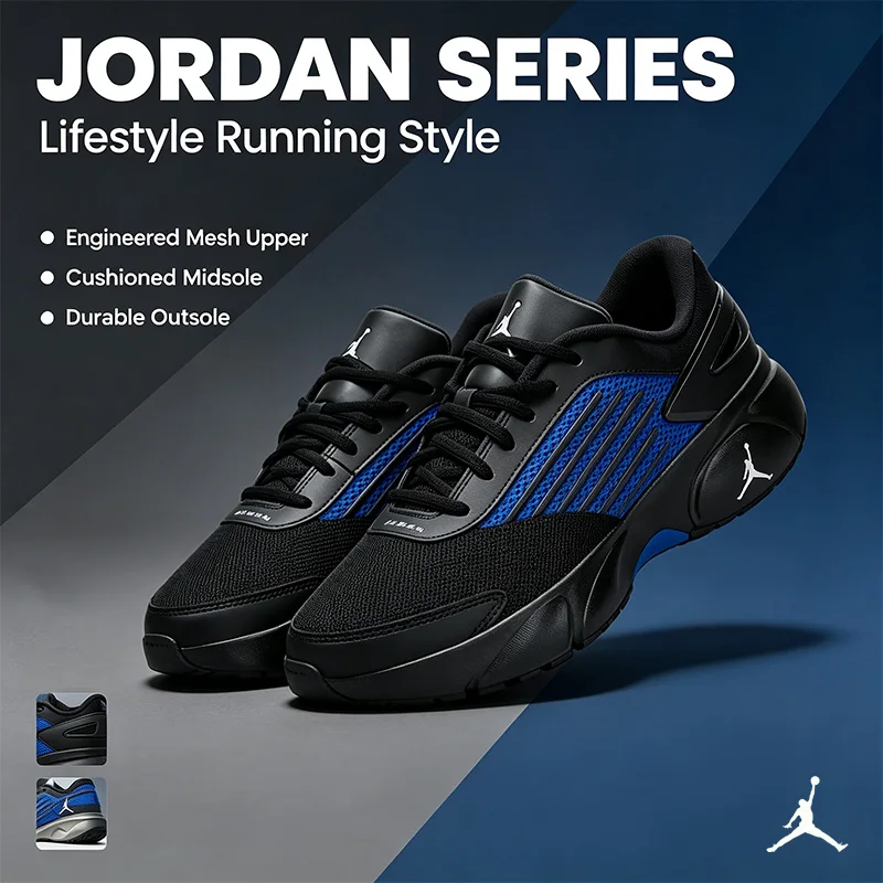 Nike JORDAN TRUNNER FLOW IO2091-004 Trunner Flow Men's Casual Anti-Slip, Durable, Comfortable Cushioning Running Shoes