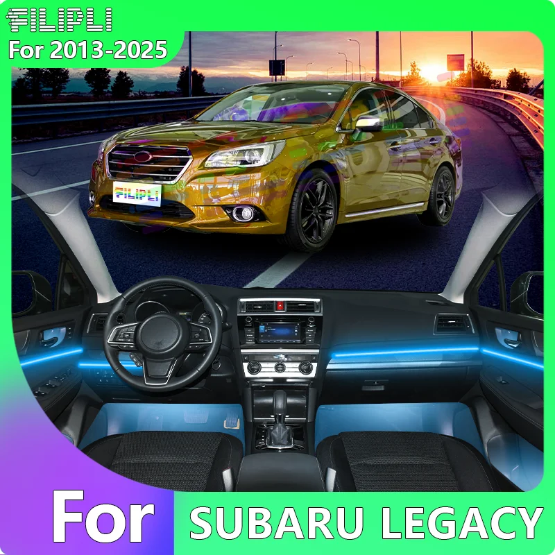 

FILIPLI для SUBARU LEGACY для 2020, киберпанк, синхронизация музыки, автомобильный окружающий свет, многоцветный RGB, голосовое управление, автомобильный светодиодный светильник для настроения