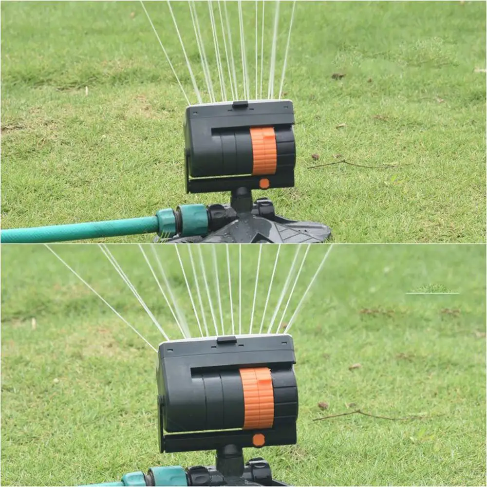 Oscillating Garden Sprinkler 16 Nozzles Adjustable Lawn Water Sprinkler Large Coverage Automatic Irrigation System for Yard Pati