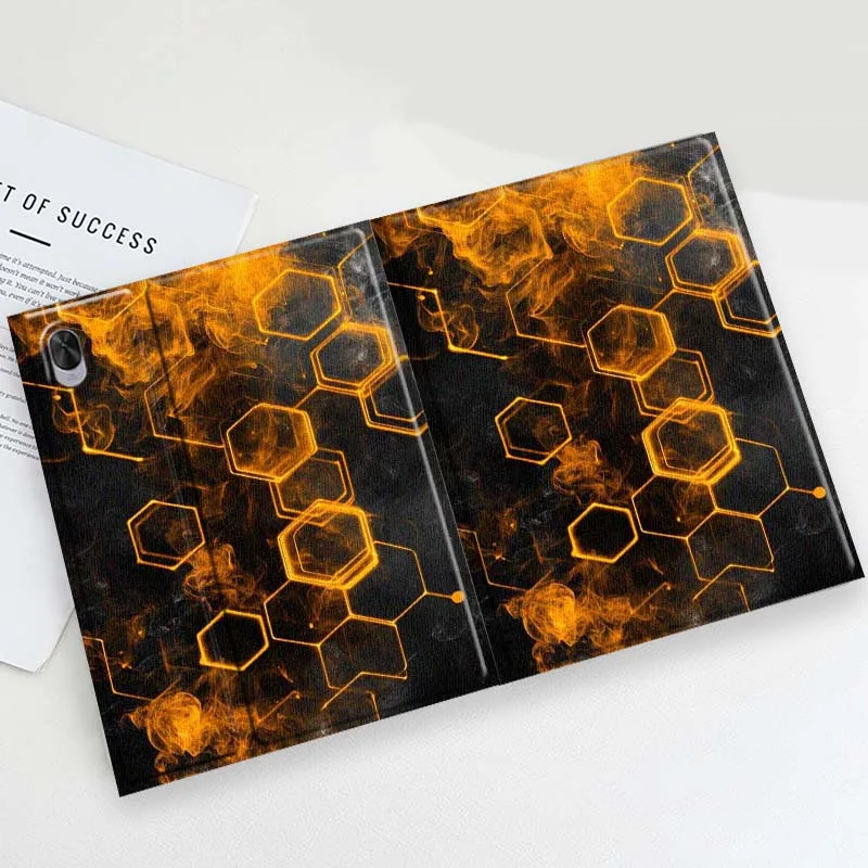 Hexagon Pattern Fire Soft For Huawei MediaPad 11 M5 M6 ES Pro M5Lite Honor Pad V7 V8 X7 X8 X9 GT Pro Tab Tablet Case