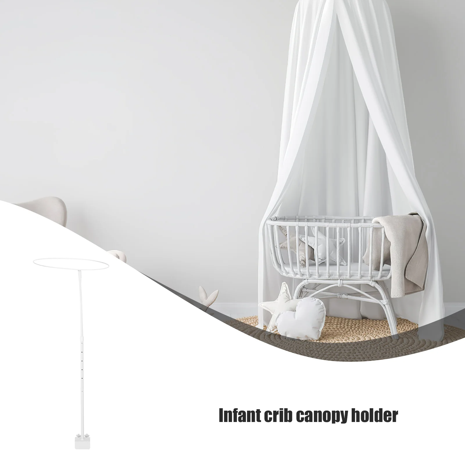 Baby Mosquito Net Holder Metal Crib Canopy Stand Bracket Infant Accessories Iron Plus