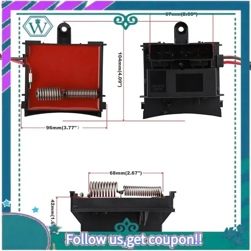 AA92-Resistor Pemanas Modul Relai Kipas Tunggal Radiator Pendingin untuk Opel Vectra C 2002-2008 1379151 09202805 871470D 086621059