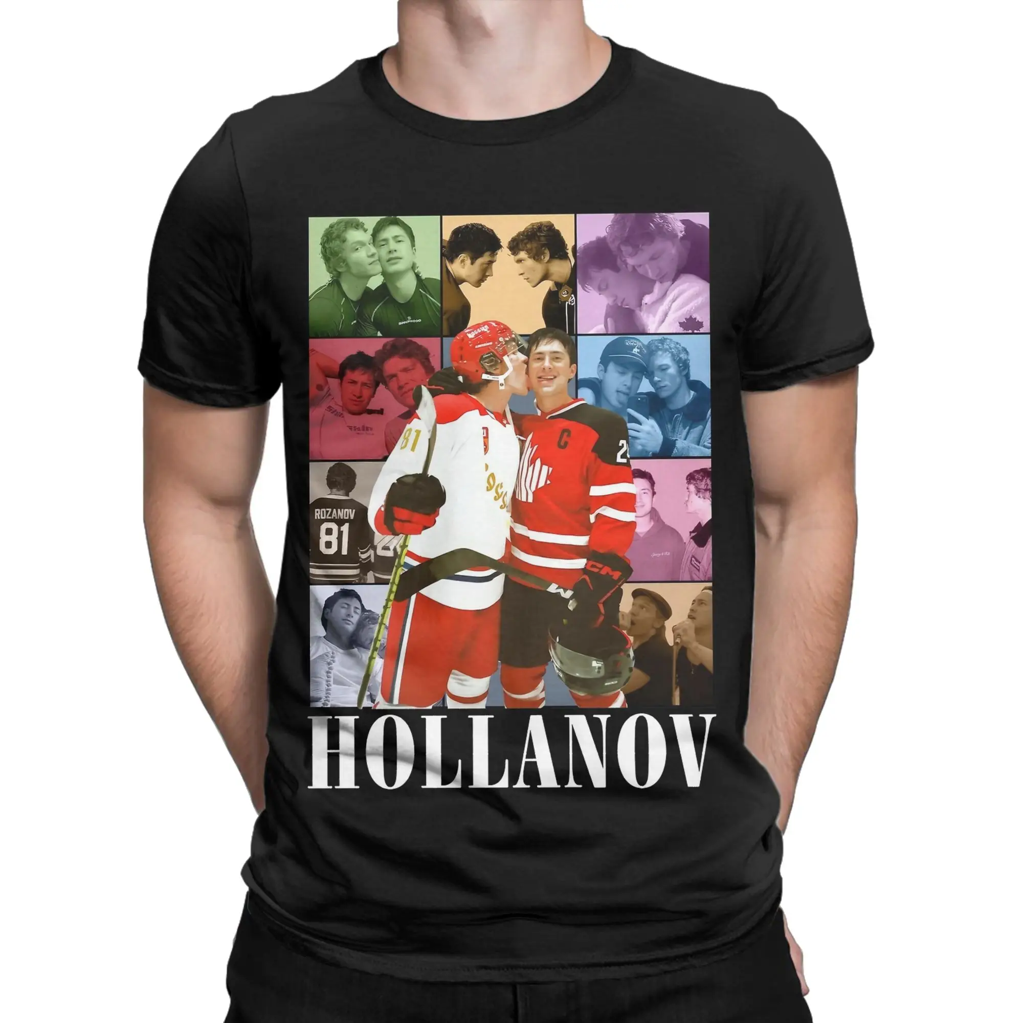 Hollanov Heated Rivalry Ilya And Shane T Shirts for Men 100% Cotton Funny T-Shirt O Neck  Tee Shirt Short Sleeve Tops Gift Idea
