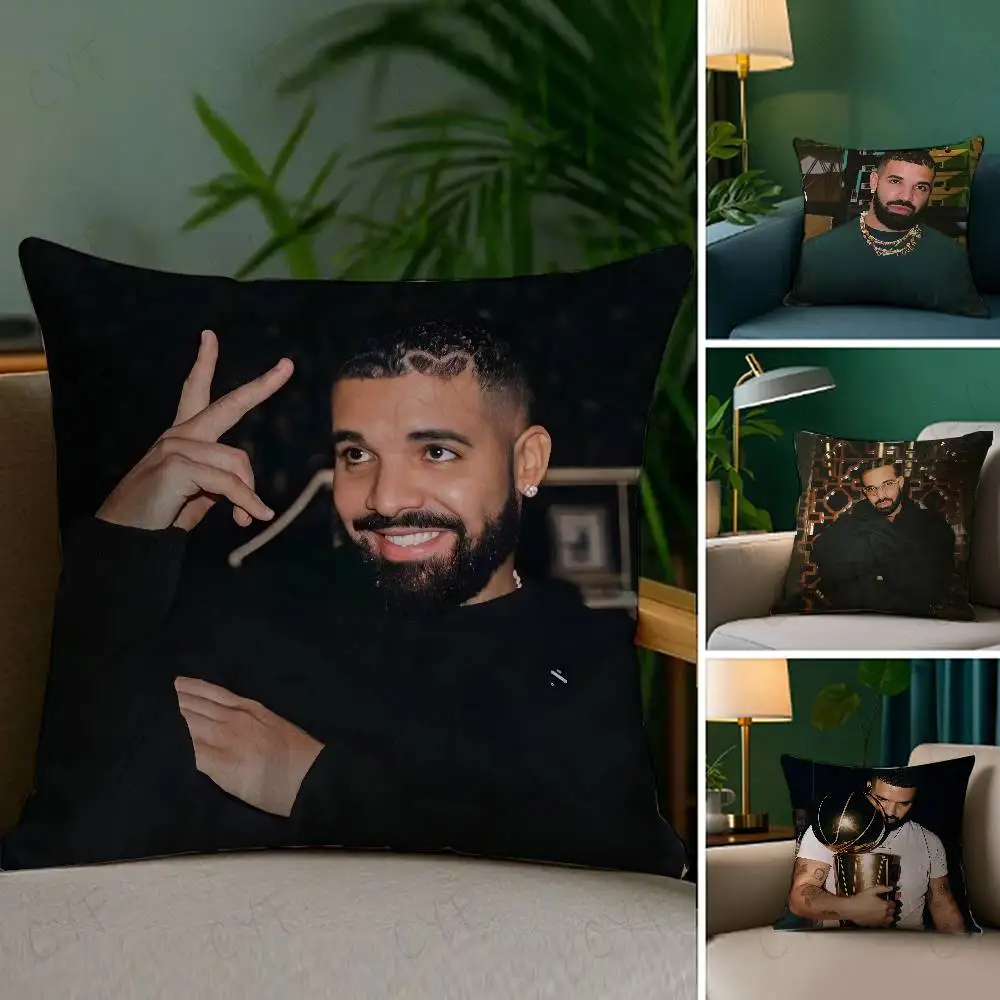 Hot Cool Singer D-Drake Pillow Case Custom Printed Brushed Fleece Pillow, Baby Skin-Touch, Eco-Friendly Dye-Sublimation Cushion