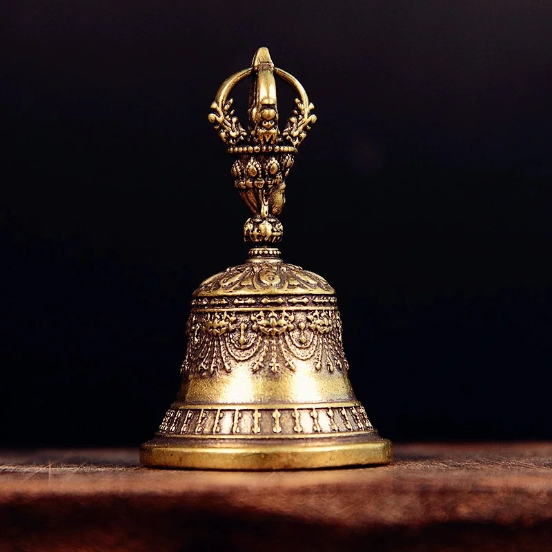 Christmas Bronze Bell Home Decor Brass Handicraft Die-Casting Key Car Button Wind Bell Creative Gift Accessory