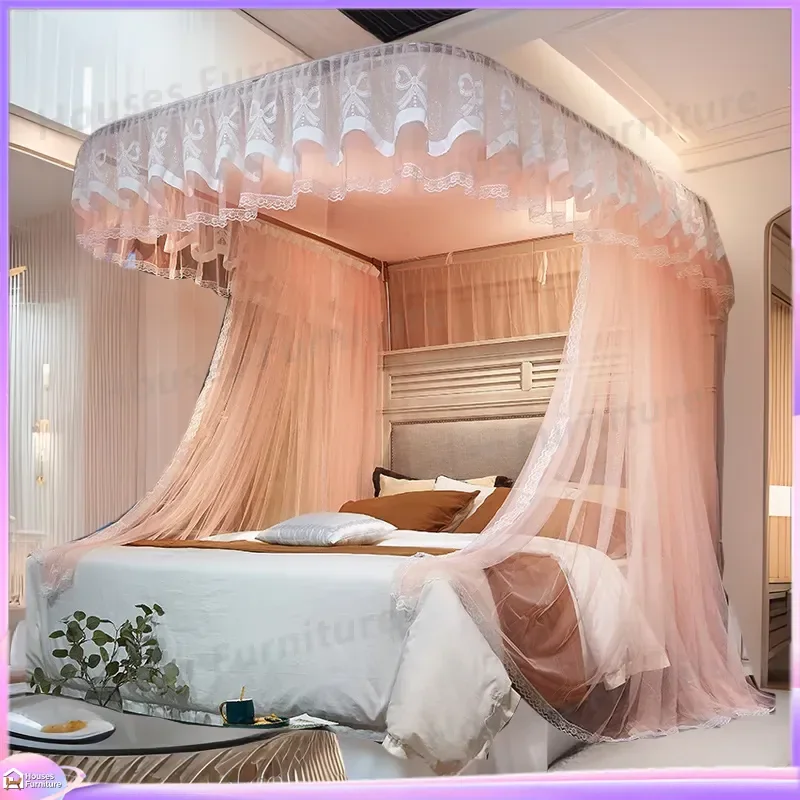 Guide rail Mosquito net Household 1.8m 1.5m 2m bed Floor U-shaped track Stainless steel bracket Telescopic U-shaped track