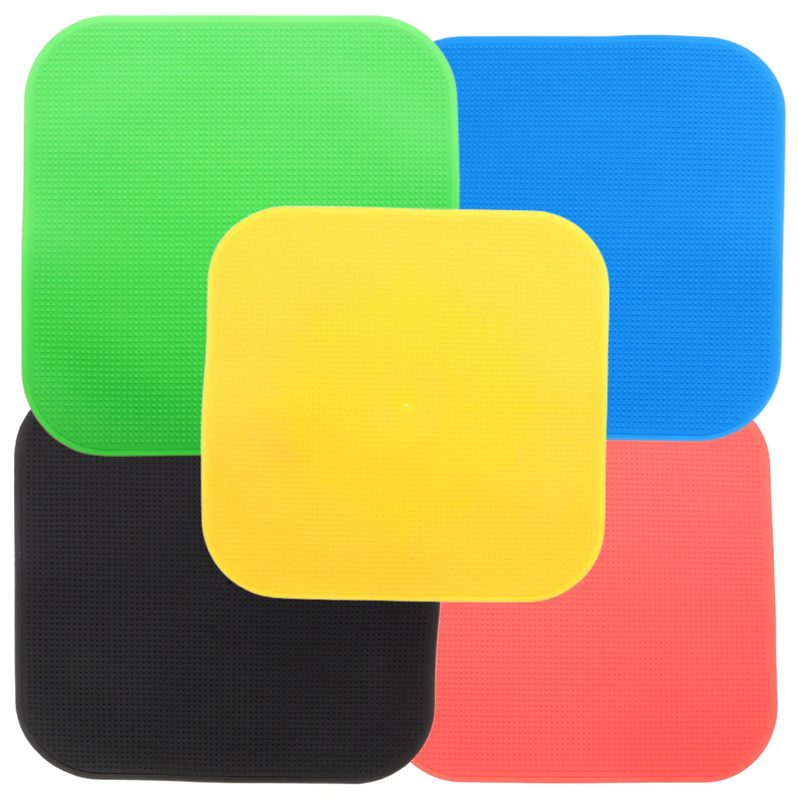 

5PCS 23cm Football Training Discs Set Football Flat Logo Discs TPE Material Bright Colors Soccer Equipment
