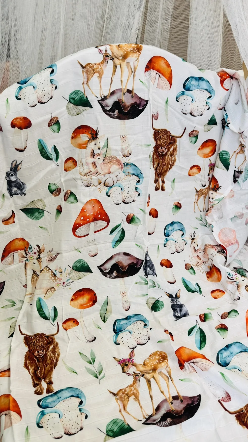 Ultra Soft Muslin Baby Blanket Digital Print Lightweight Breathable Swaddle Receiving Cotton Wraps for Newborn Infants 2026 New