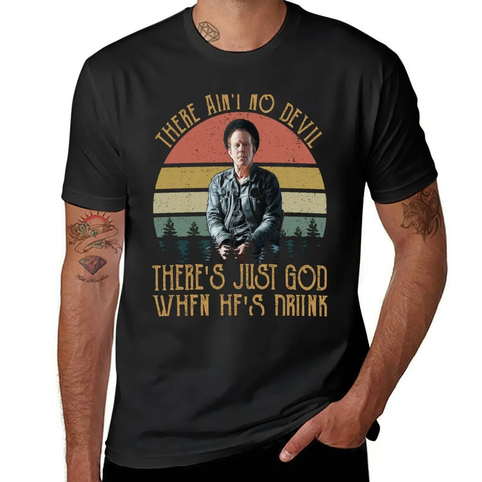 

Vintage Retro Tom Waits Music Icons T-Shirt custom t-shirts vintage graphic tee plus size tops graphics shirts men