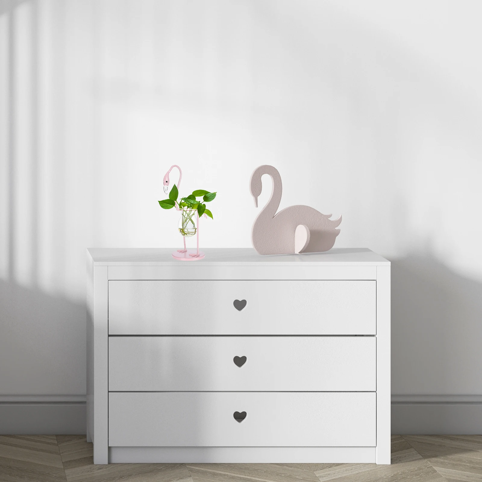 

1pc Flamingos Iron Glass Exquisite Hydroponic Plant For Home Office Desktop Decor Glass Vase Adorn Practical Flamingos Shaped