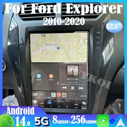 Android 15 For Ford Explorer 2010-2020 Car Radio Automotive Multimedia Tesla Screen Carplay Auto Bluetooth GPS Navigation 4G DSP