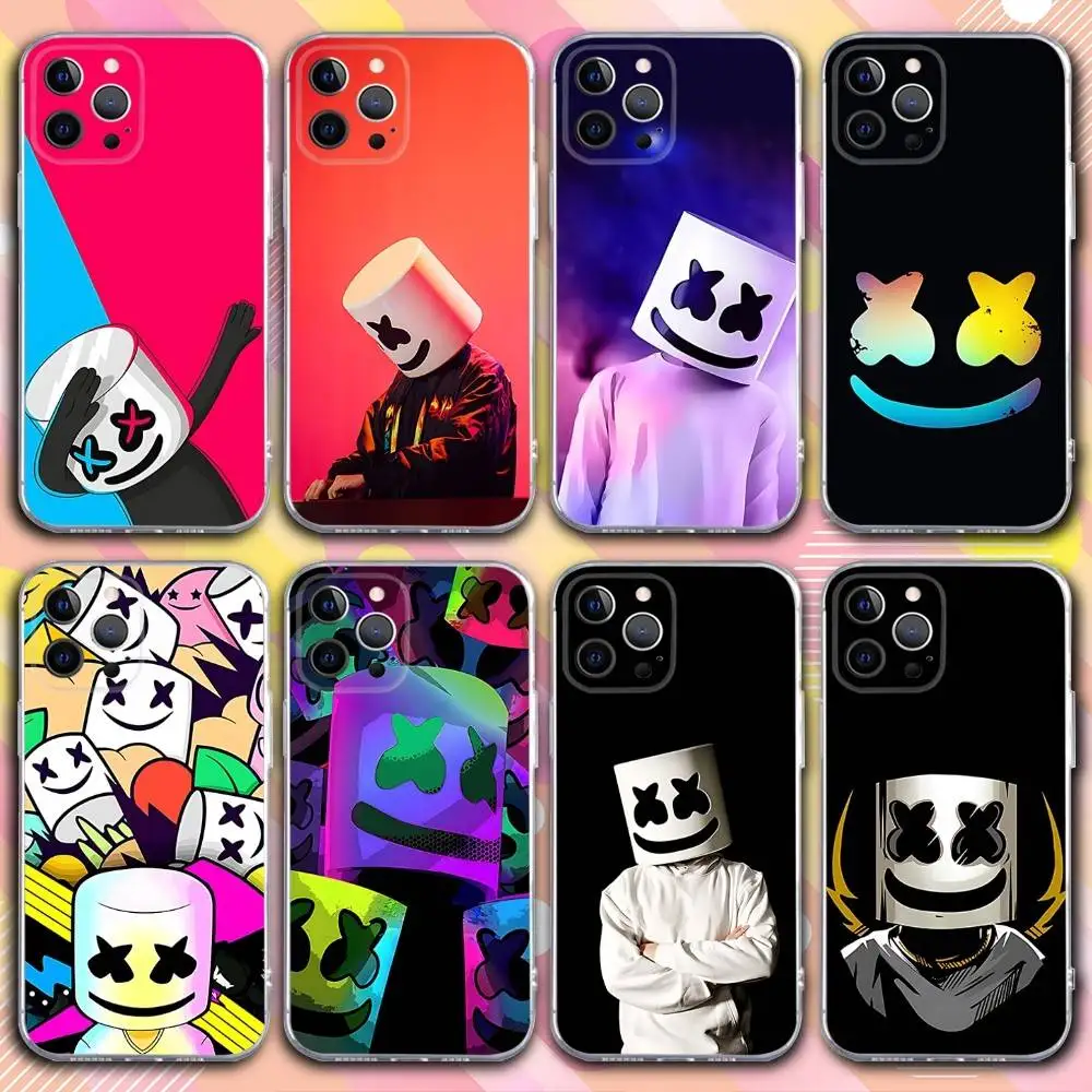 

Music M-MarshmelloS Phone Case For iPhone 17,16,15,14,13,12,11 Pro,Max,Plus,X,XS,XR,SE4,E Mini Transparent Soft Cover