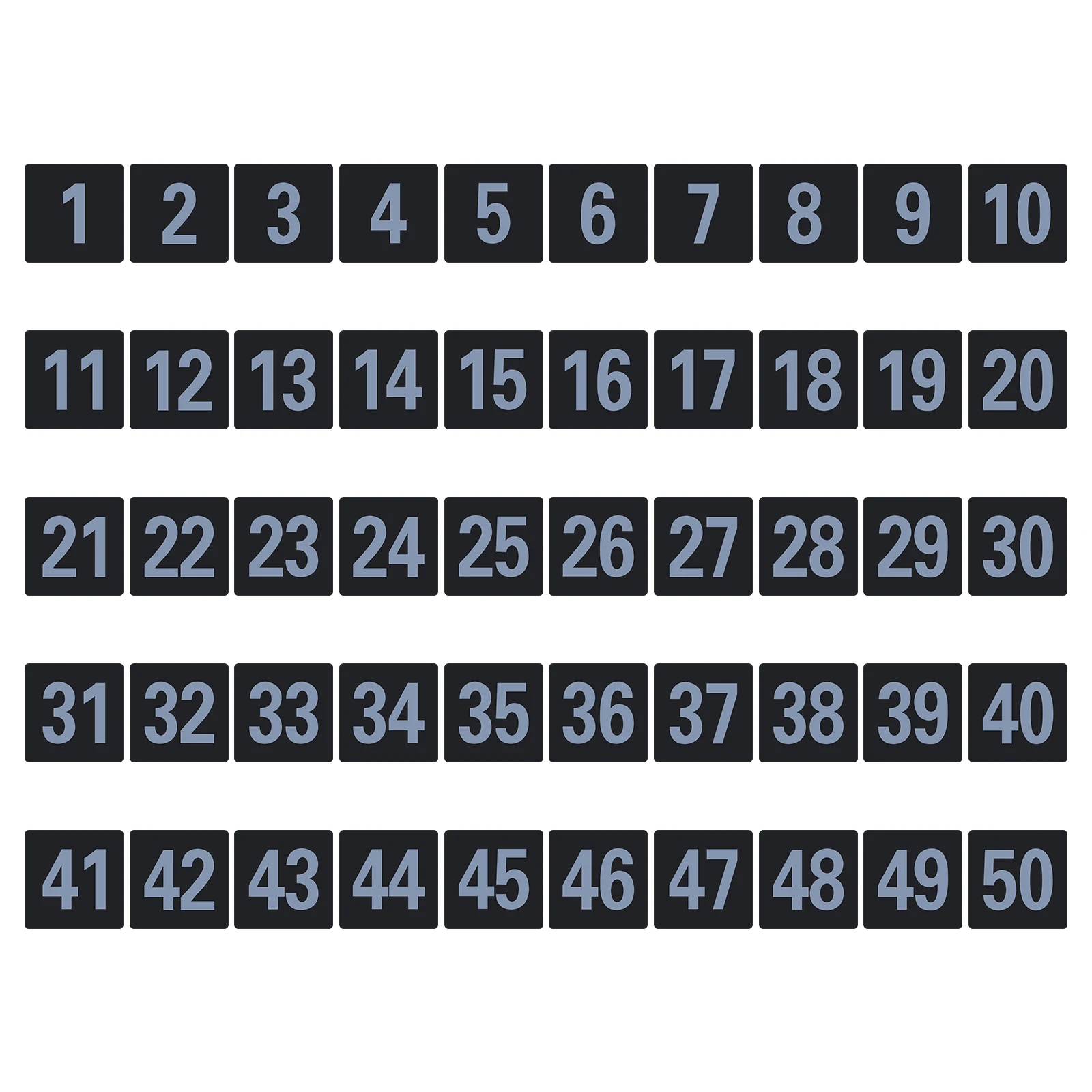 

50 Pcs Table Number Plate Chair Signs Double Sided Numbers Banquet Numbered Tents Cards Decorative