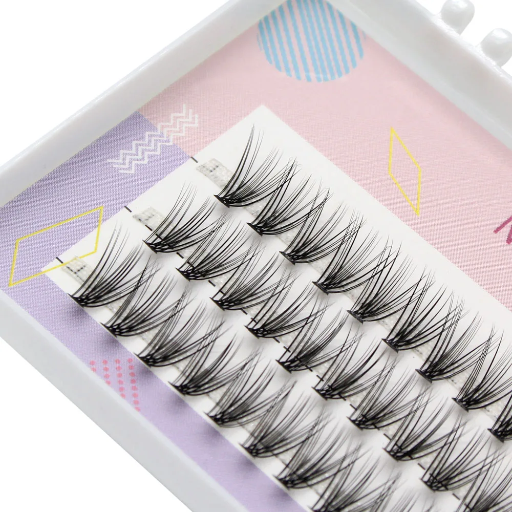 High Quality Natural Soft Artificial Cosmetic Eyelashes Personal False Eyelash Extensions Professional Clustered Mink Eyelashes