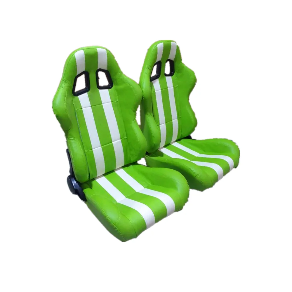 

Зеленое кожаное сиденье из ПВХ с белыми полосами и одним регулятором для гоночных симуляторов PS4 1026