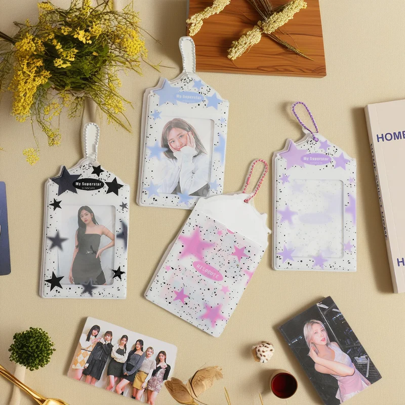 Ins-stijl nieuwe sterkaarthoes; Koreaans meisje fotodisplayhanger; Star Chasing drie-inch kleine kaart opslagkaart tas vrouw
