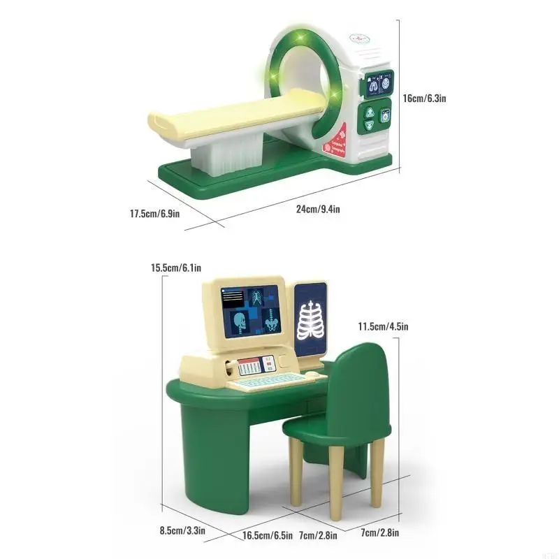 97BC Juego médico eléctrico electrónico para niños, juguetes educativos portátiles para habilidades diarias