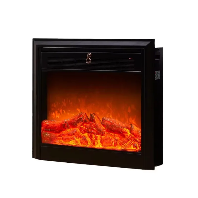 Customised Wall-Mounted Electric Fireplace Insert Decorative Flame Floating TV Stand Low Noise Indoor Commercial LED Included
