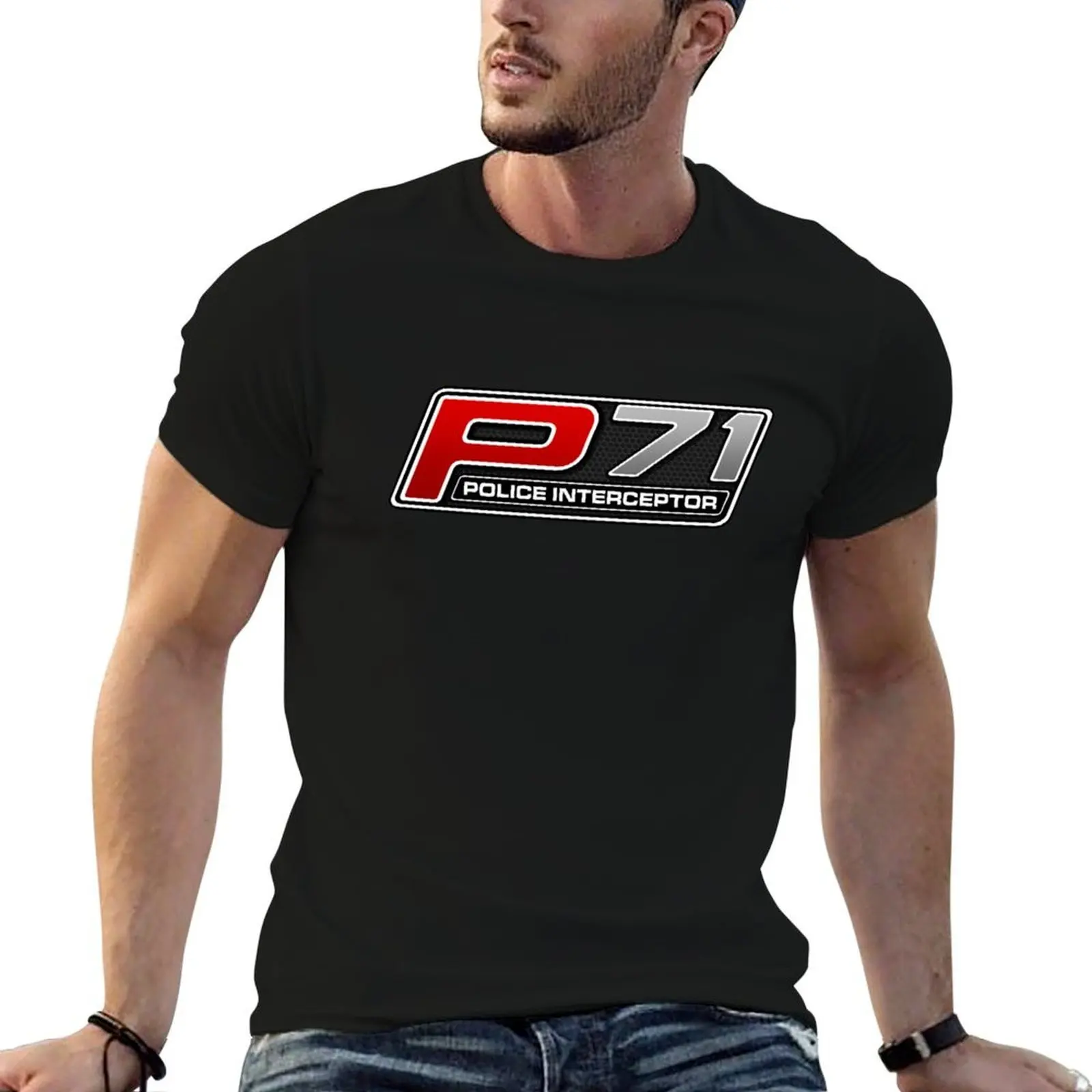 

P71 Emblem - Red T-Shirt cotton t shirt man cotton t shirts high quality t shirts designer T-shirt