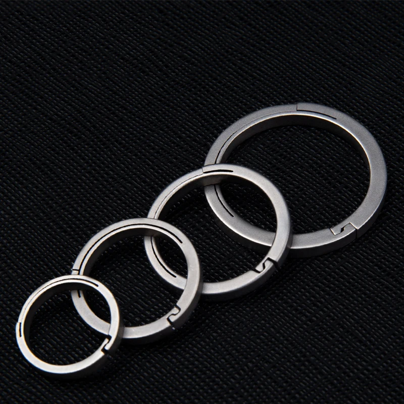 20MM Titanium Alloy Key Ring Round Thin Key Chain Simple Mini Clip