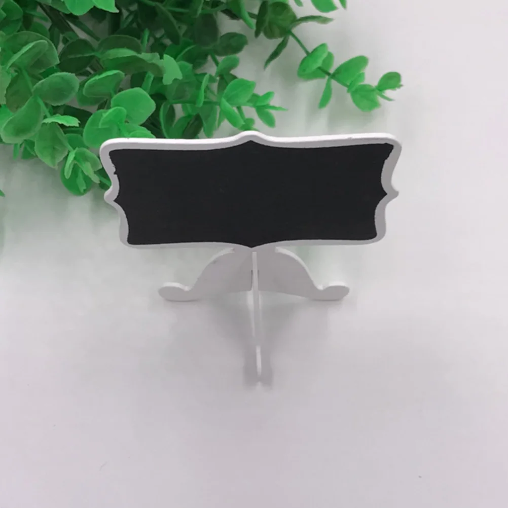 10pcs Mini Chalkboards Erasable Signs Wood Single Sided Decor Craft Wedding Table Number Place Card Food Labels