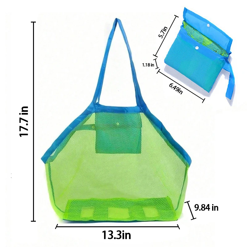 Handbag Beach Shoulder Bag Mesh Shell Bag Beach Essential Bag Beach Toy Handbag