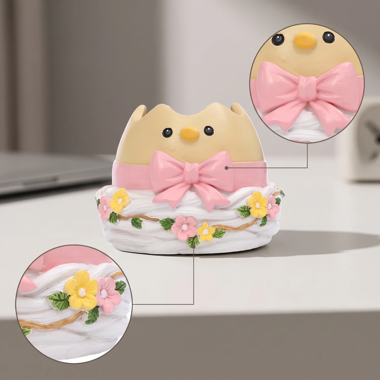 Bird Nest Planter Cute Bird-Shaped Planter Succulent Pot Decorative Flowerpot Small for Plant Lovers, Desktop, Windowsill