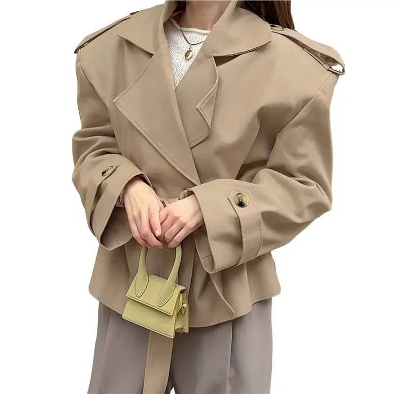 auau-female-cropped-trench-coat-casual-double-breasted-short-jacket-fall-fashion-outerwear-with-belt