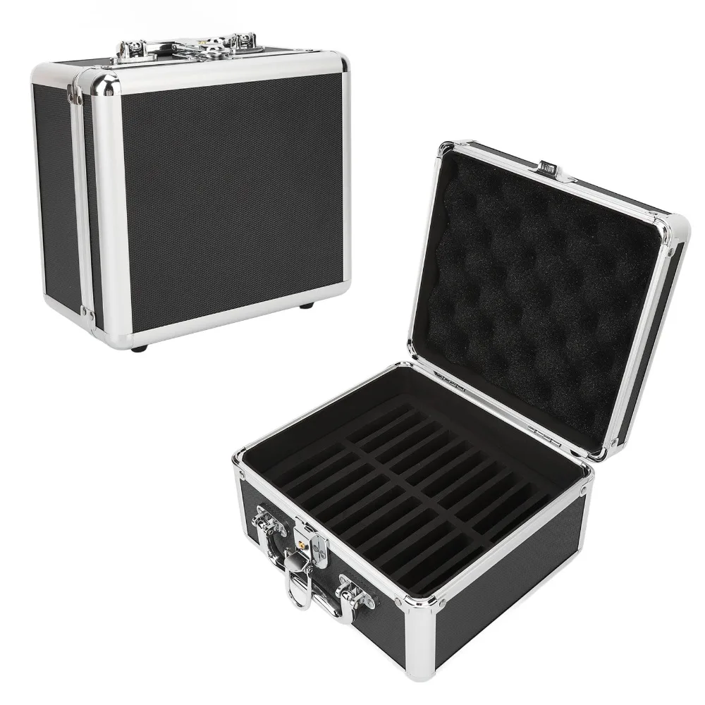 2.5 Inch Hard Drive Storage Box 20 Bays Security Lock Hard Drive Case Double Protection Waterproof Hard Disk Carrying Case