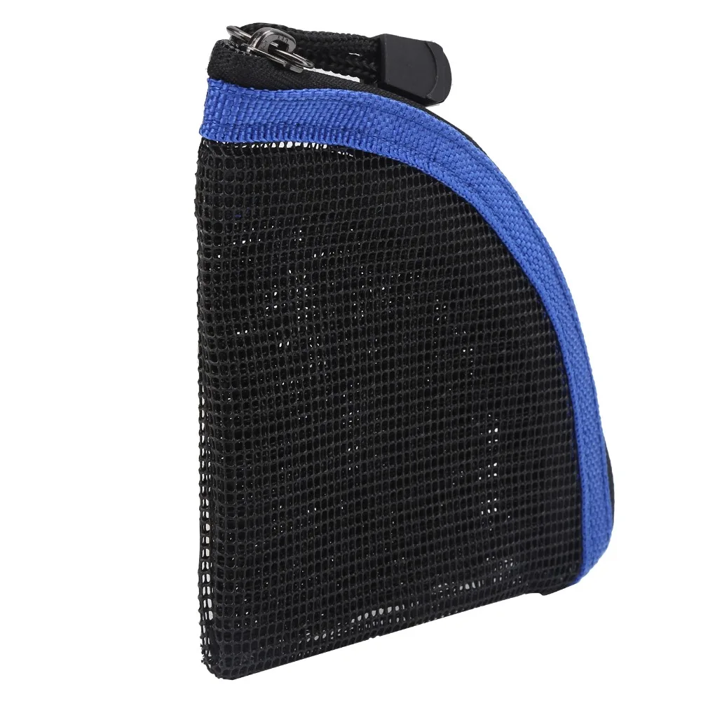 7 Slots Fishing Line Storage Wallet Zippered Closure Nylon Material Fishing Line Packet Wallet Mesh Structure Lightweight Design