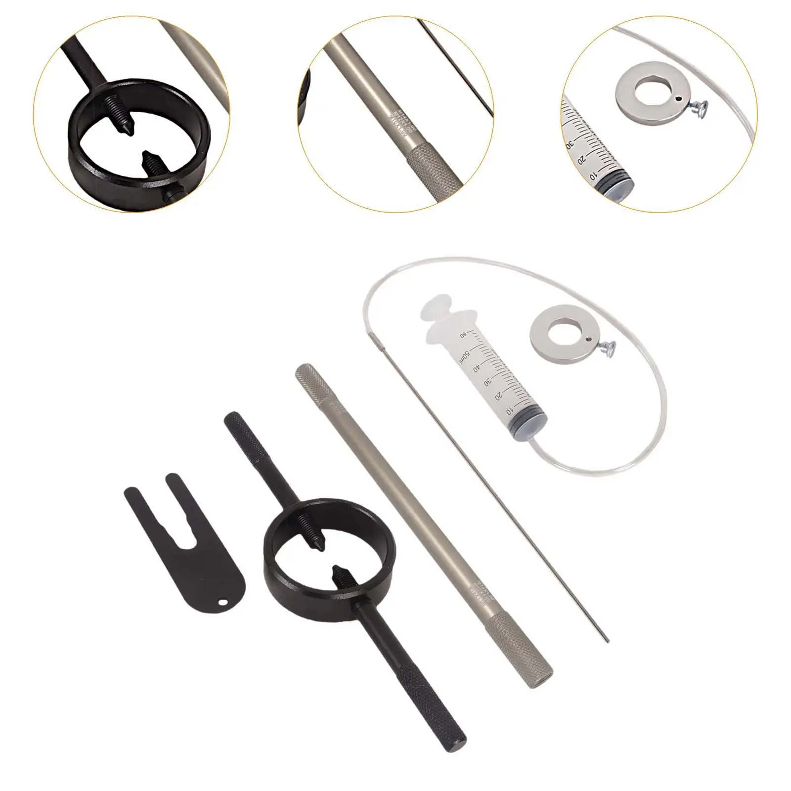 مجموعة أدوات إصلاح شوكة الدراجات النارية العامة قوية مع قضيب المثبط #5