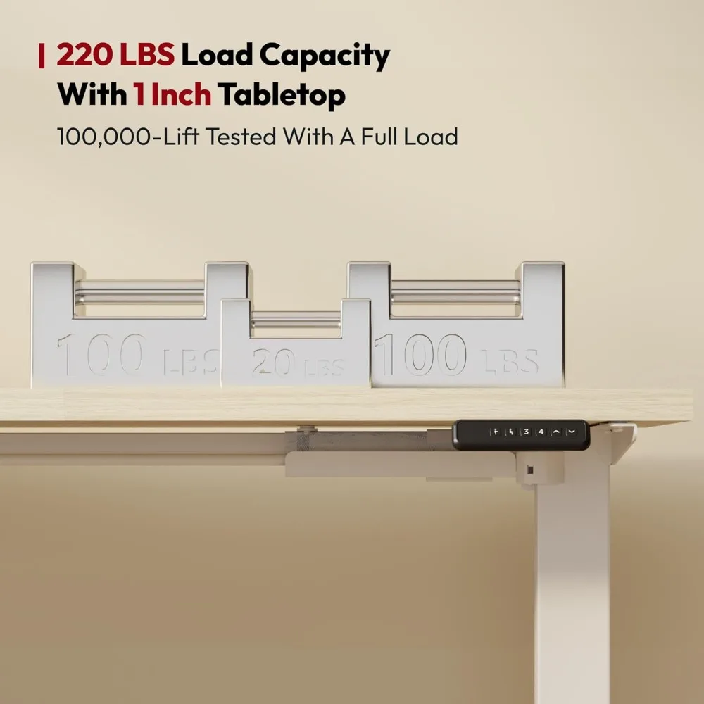 مكتب قائم كهربائي مريح على شكل حرف L، مكتب بارتفاع قابل للتعديل 63 بوصة مع درج تخزين، مكتب زاوية للاستخدام في حامل الجلوس