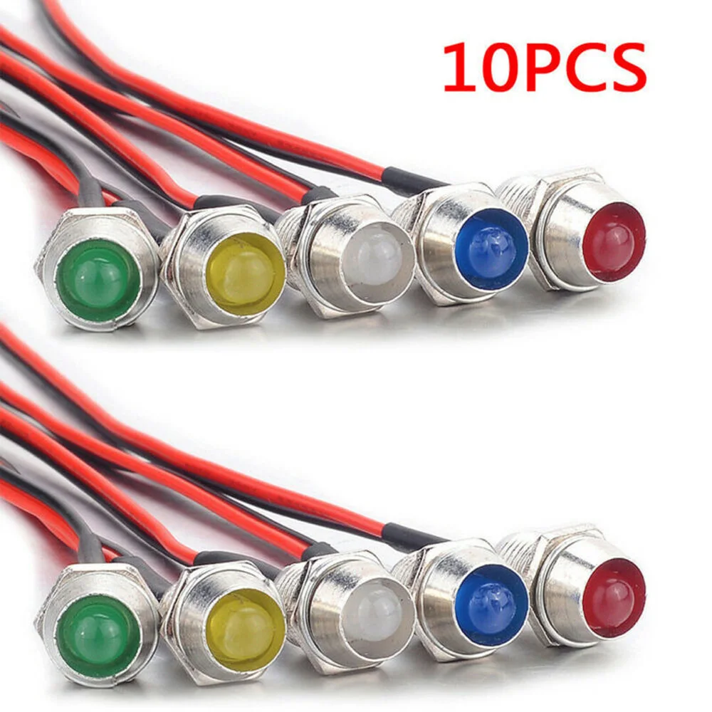 

Car LED Indicator Lights Pilot Dashboard Bulb Truck Boat Super Bright Driving DC 12V Auto Exterior Parts Lamps