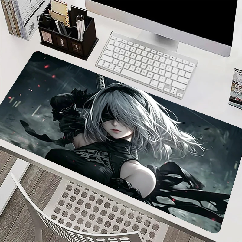 Cool Mouse Pad E-sports Gamer Mousepad Rubber Keyboard Pad 90x40cm N-nier Automata 2b Office Computer Mouse Mat kawaii Desk Mat