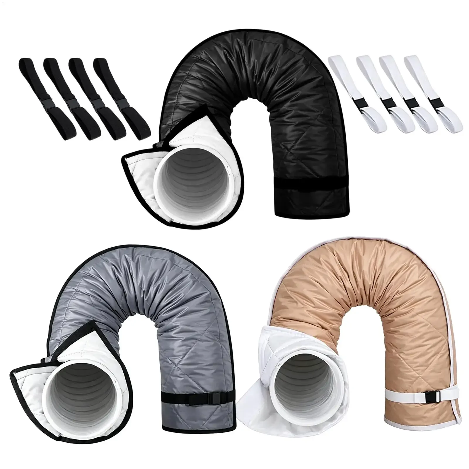 Portable AC Hose Insulation Adjustable Heat Insulated Pipe Wrap Portable AC Insulation Kit for 5 & 5.9-inch Diameter Window