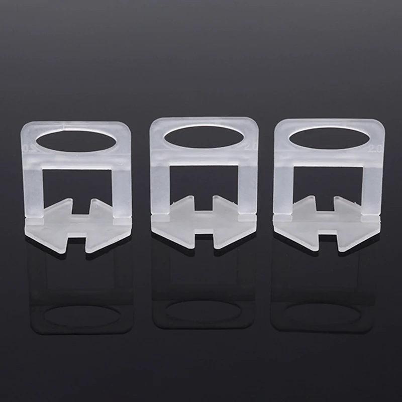 NEW 100pcs Ceramic Tile Leveling System Clips Spacers Laying Clips For Tile Laying Floor Wall Construction Tools 1/1.5/2/2.5/3mm