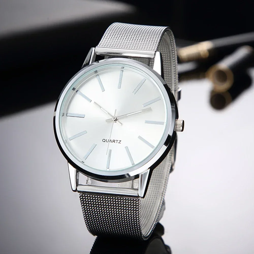 Women Watches Stainless Steel Mesh Ladies Quartz Watch Luxury Casual Round Quartz Wristwatches Reloj Acero Inoxidable Mujer