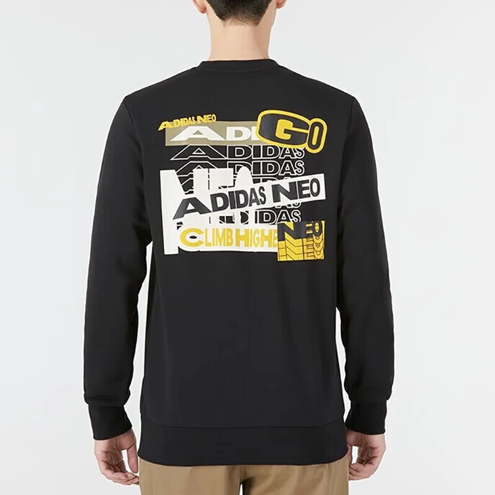 

Adidas NEO Line Stylish Black Sweatshirt Distinctive Brand Logo Design Soft And Cozy For Leisure